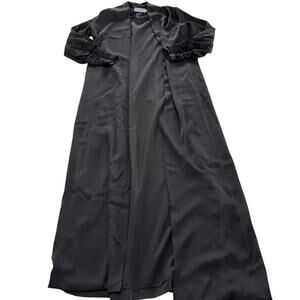 Veiled Collection Abaya Womens XXS Black Maxi Open Front Modest Dress Pockets